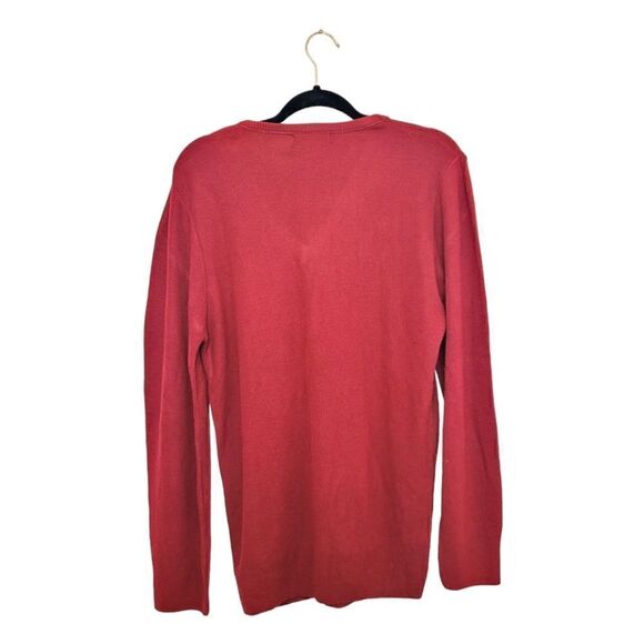 Polo Red 100% Wool V Neck Sweater - Picture 2 of 3